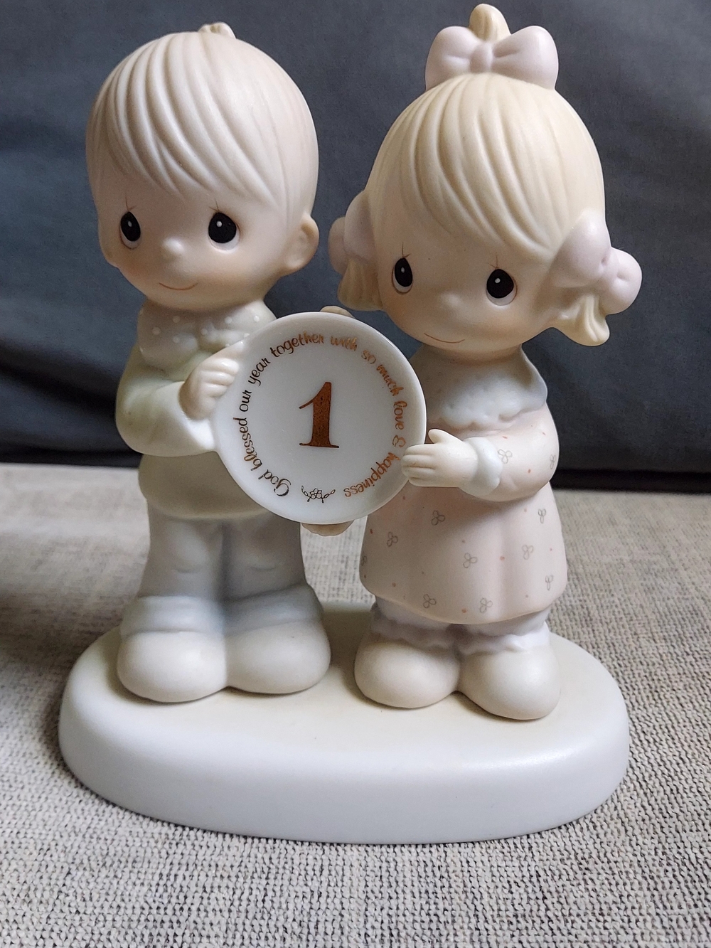 Vintage 1983 Precious Moments First Anniversary "God Blessed Our Year Together"